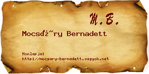 Mocsáry Bernadett névjegykártya